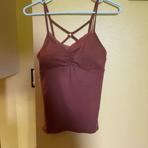 Brown tank top with padding
